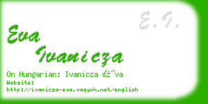 eva ivanicza business card